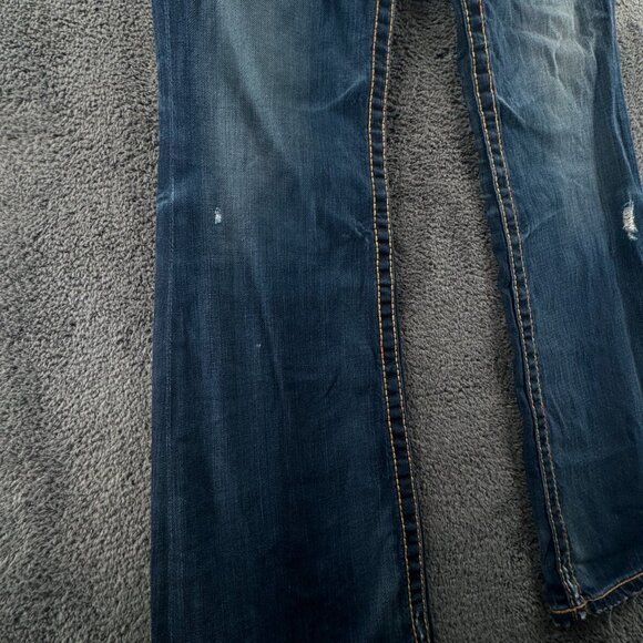 Big Star Liv Denim Jeans 27R USA Made Women Blue Pants Embroidered Western - Picture 5 of 16